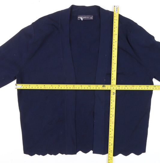 Marks and Spencer Womens Blue Size 10 Knit Open Cardigan
