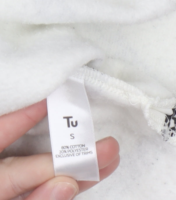 Womens UK Size S TU White Pullover Sweatshirt