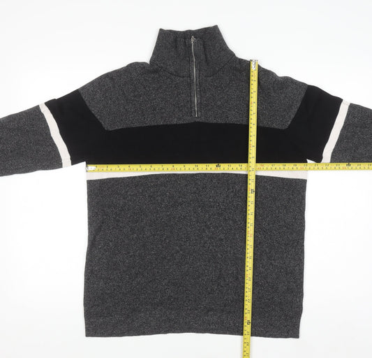 Mens UK Size M H&M Grey Pullover Sweatshirt