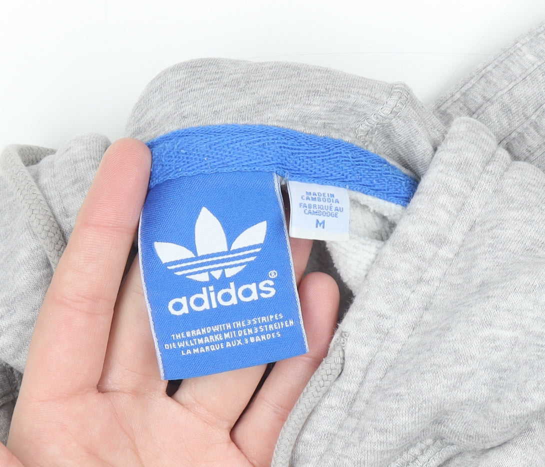 Mens UK Size M adidas Grey Pullover Hoodie