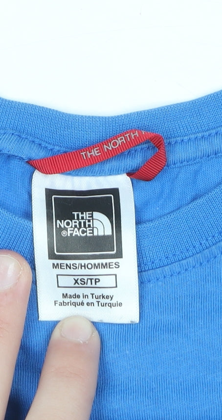 Mens UK Size XS The North Face Blue T-Shirt