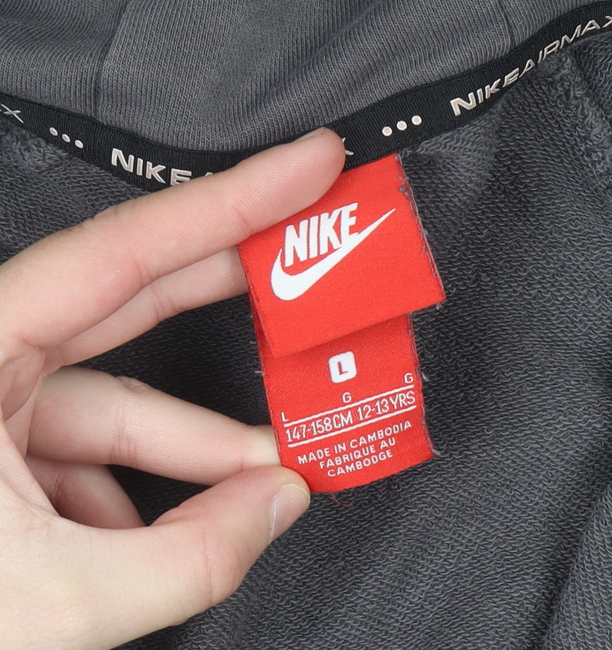 Teens UK Size L Nike Grey Full Zip Hoodie