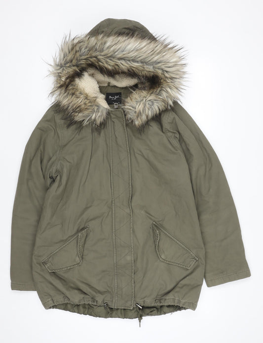 Womens UK Size 14 Brave Soul Green Parka Coat