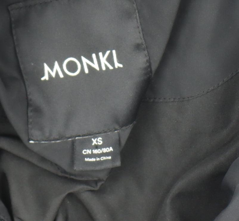 Womens UK Size XS Monki Black Puffer Jacket