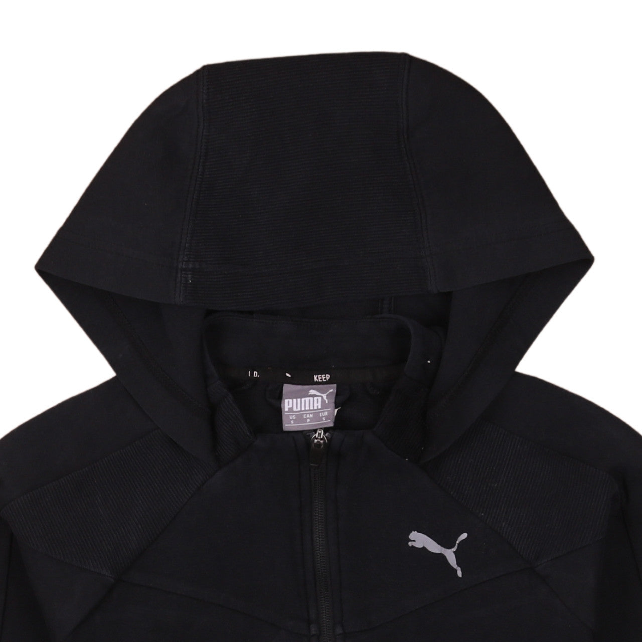 Womens UK Size S PUMA Black Full Zip Hoodie
