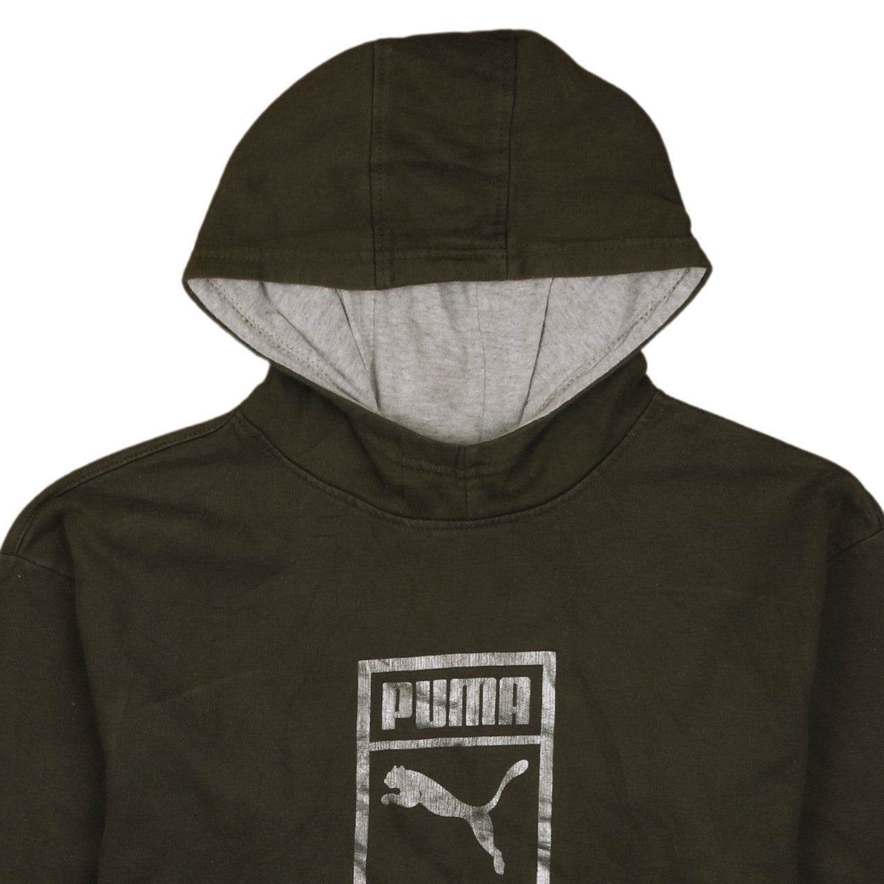 Womens UK Size XL PUMA Green Pullover Hoodie