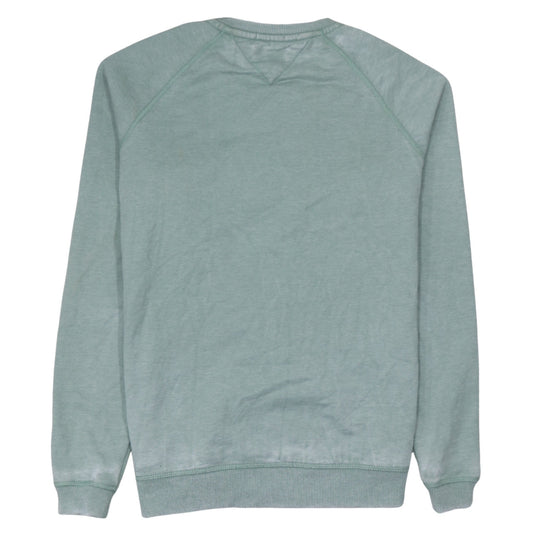 Mens UK Size M Hilfiger Denim Green Pullover Sweatshirt