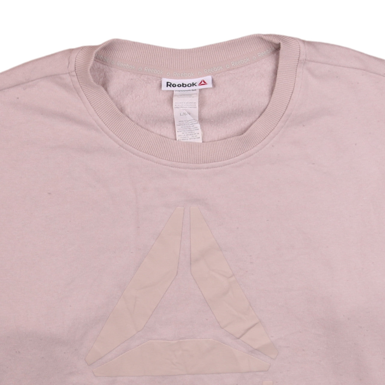 Womens UK Size L Reebok Beige Pullover Sweatshirt