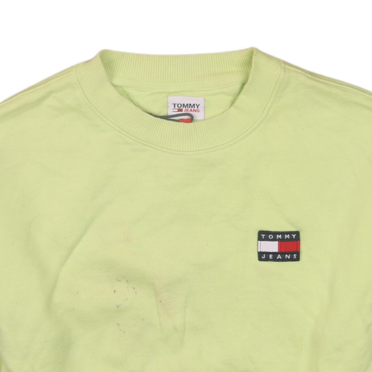 Womens UK Size M Tommy Jeans Green Pullover Sweatshirt