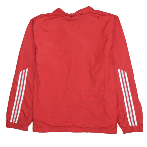 Mens UK Size XL adidas Red Windbreaker Coat