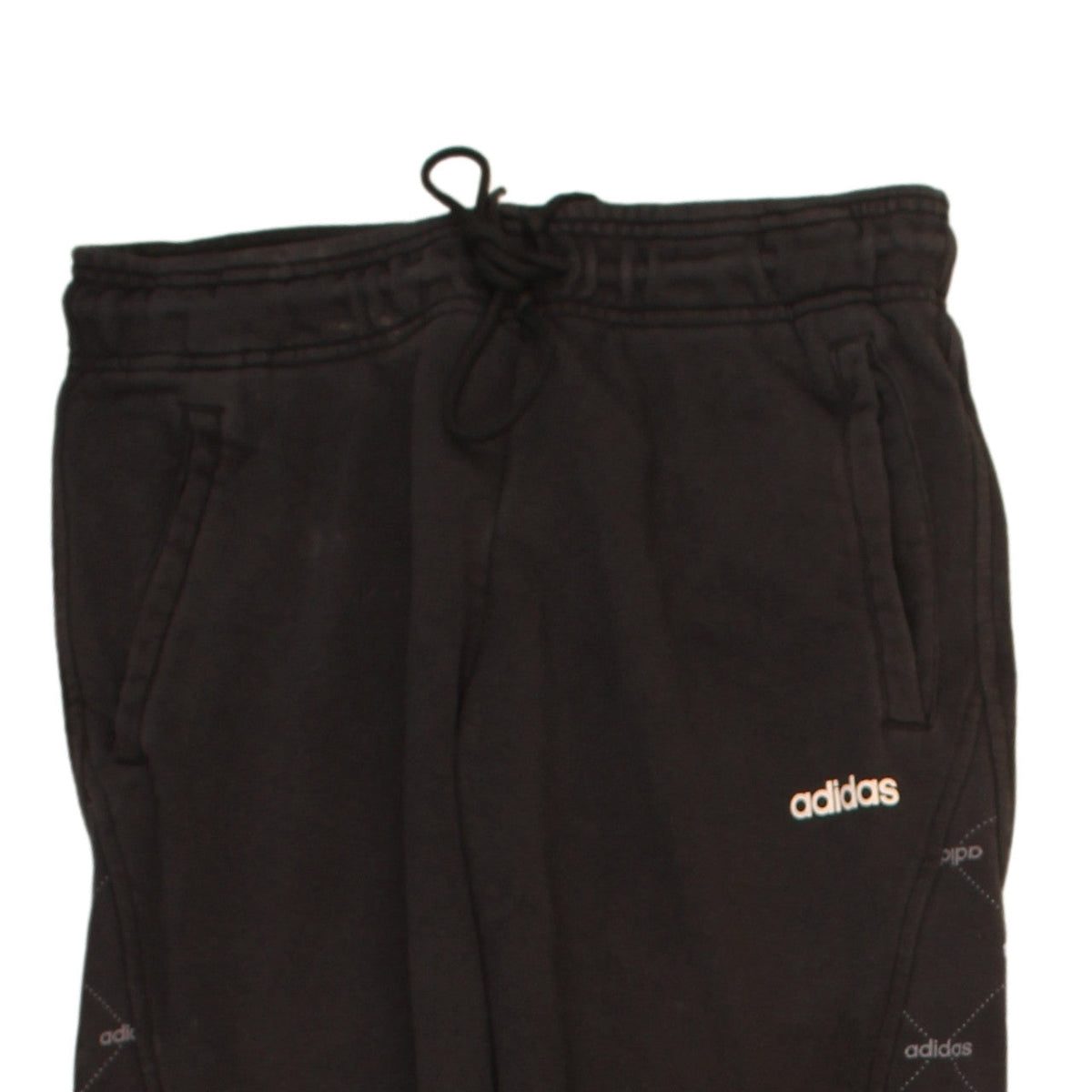 Additional view of Adidas women’s black jogger sweatpants, size S, elastic waist drawstring