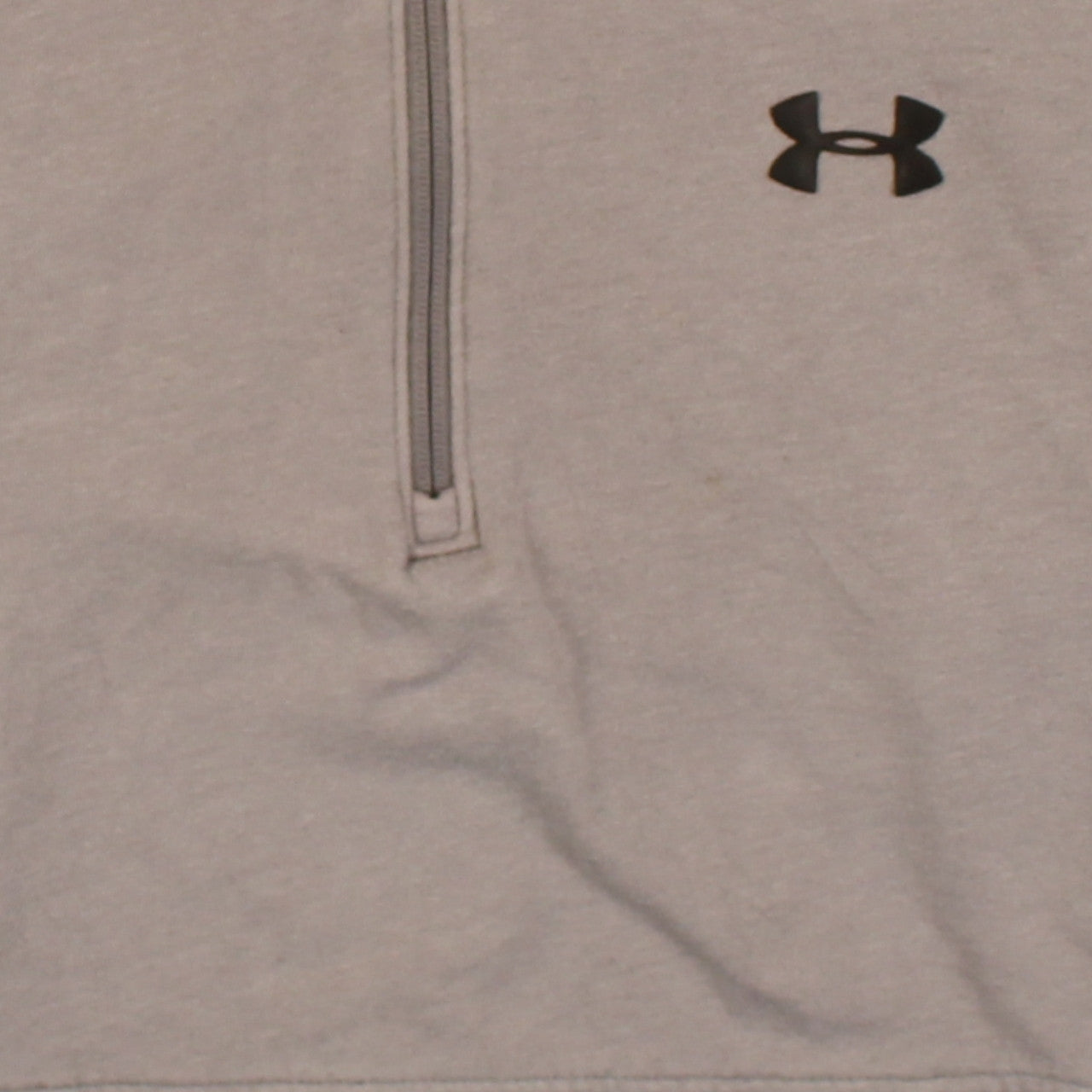 Mens UK Size L Under armour Beige 1/2 Zip Hoodie