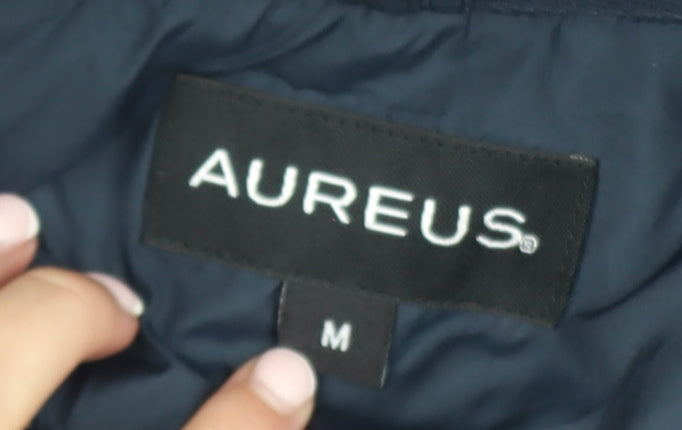 Mens UK Size M Aureus Blue Windbreaker Coat