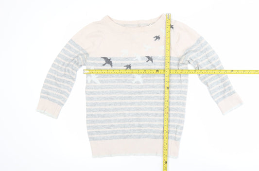 Womens UK Size 10 Maine New England Beige Pullover Jumper