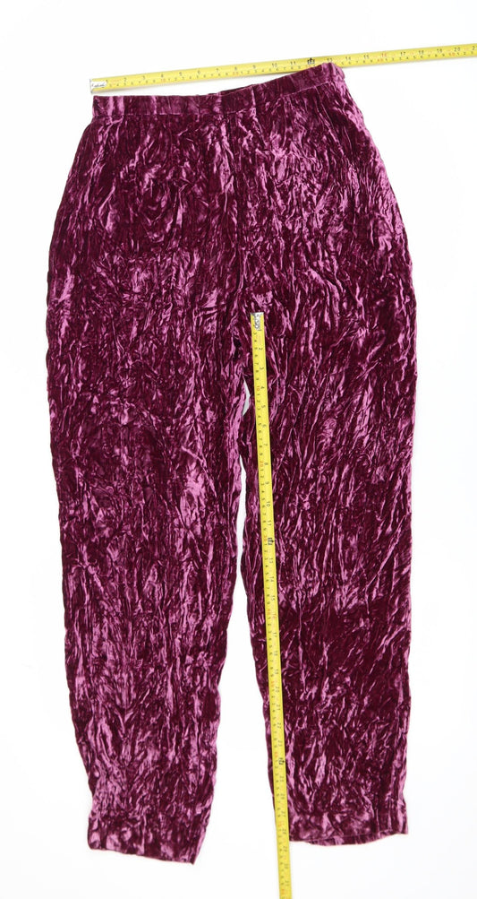 Womens UK Size 4 Susan Gillis-Browne Regular Fit Dress Pants Purple Trousers