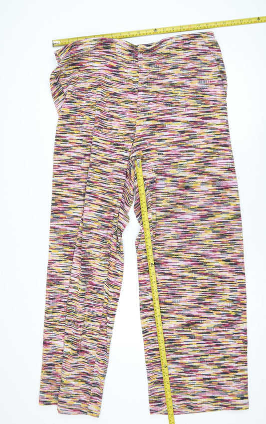 Womens UK Size 18 H&M Regular Fit CasualTravel Multicoloured Trousers
