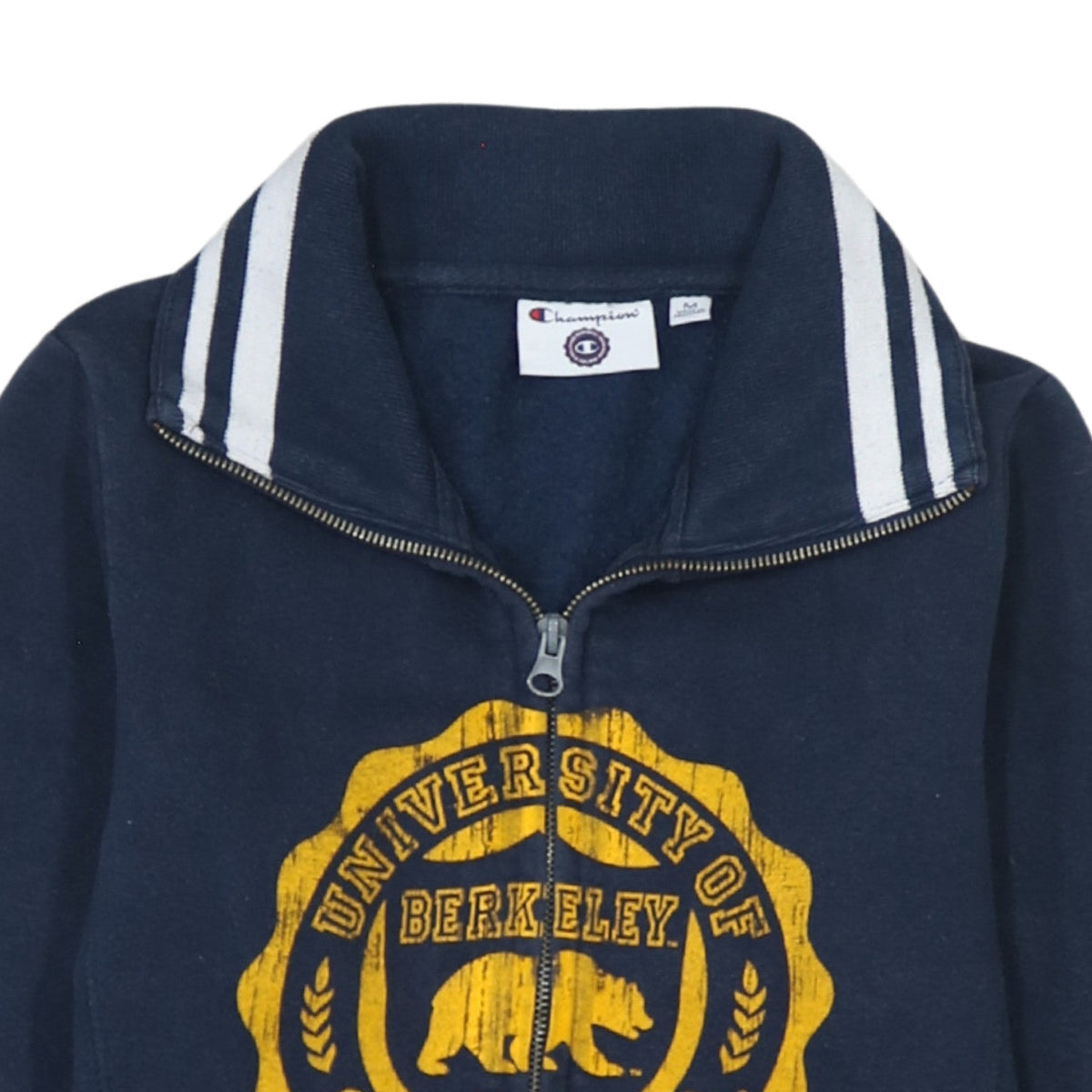 Mens UK Size M Champion Blue Full Zip Sweatshirt