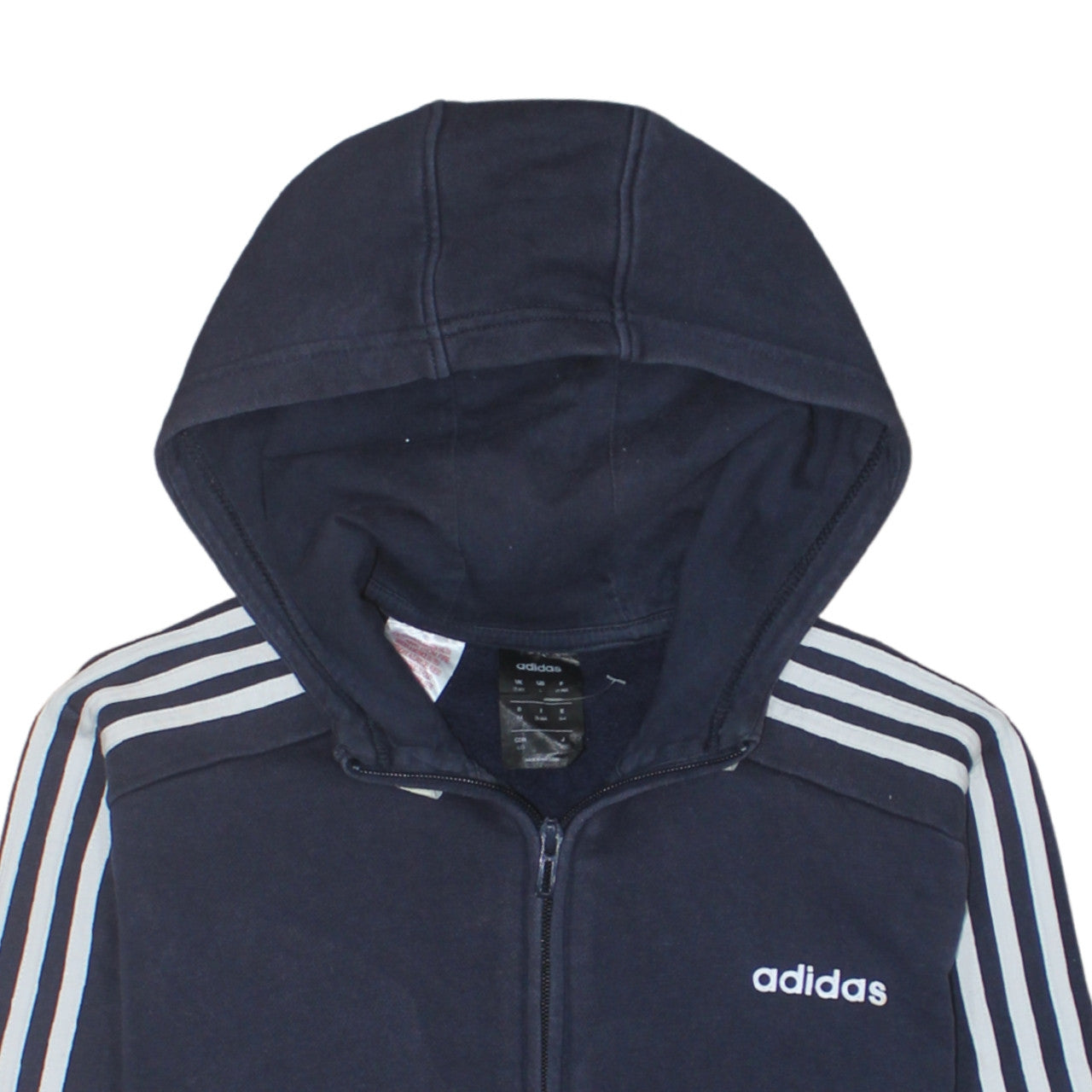 Additional view of Adidas boys’ navy blue full zip hoodie age 13-14 years lined sportswear