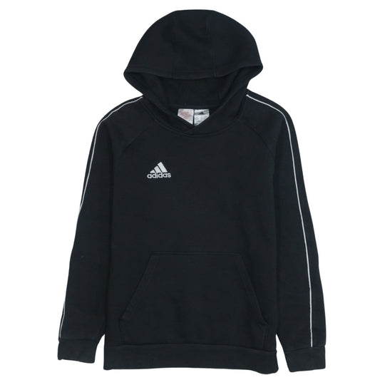 Additional front view of Adidas boys’ black hoodie 13-14 years pullover sportswear sweatshirt