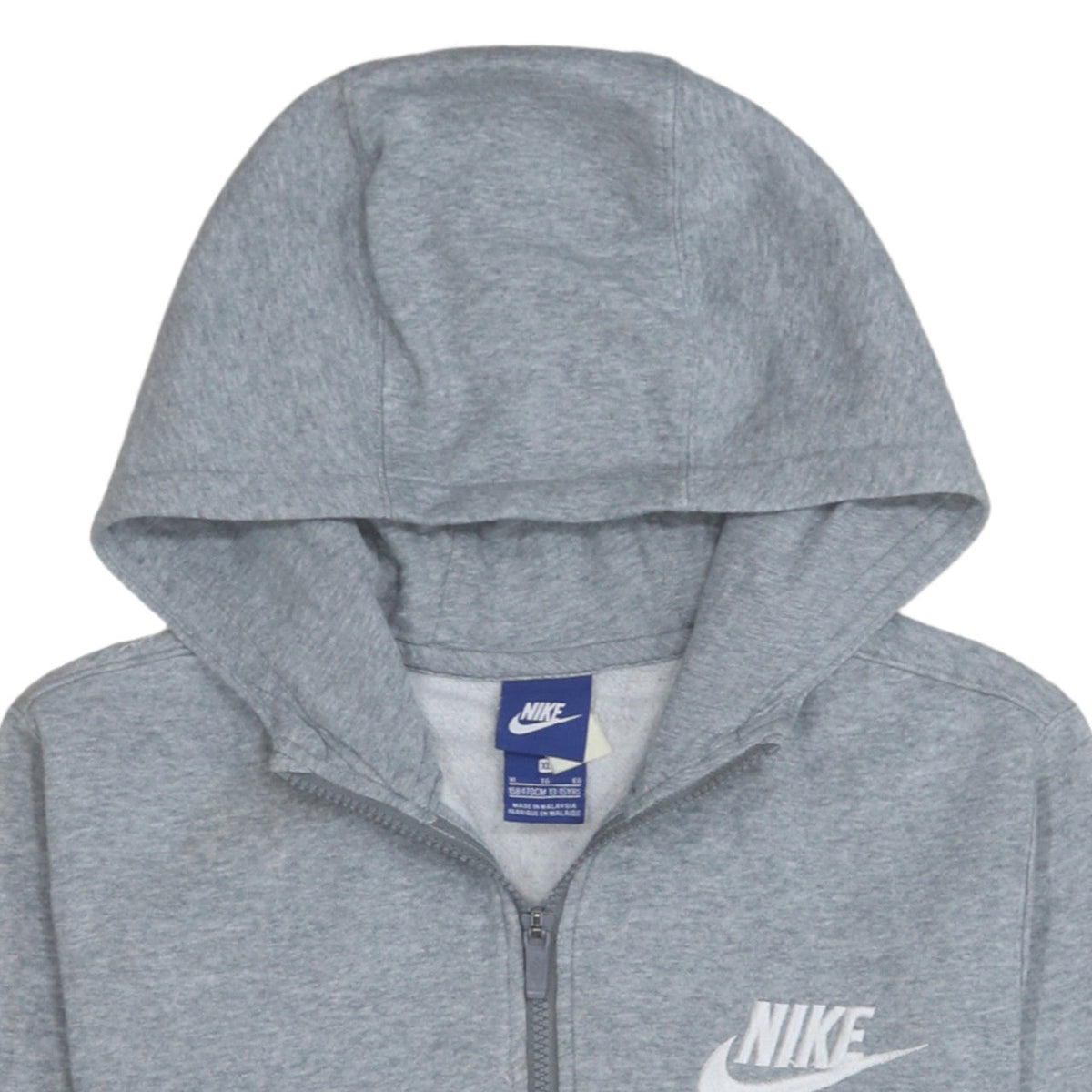 Additional view of Nike boys’ grey full zip hoodie xl 13-15 years fleece sweatshirt