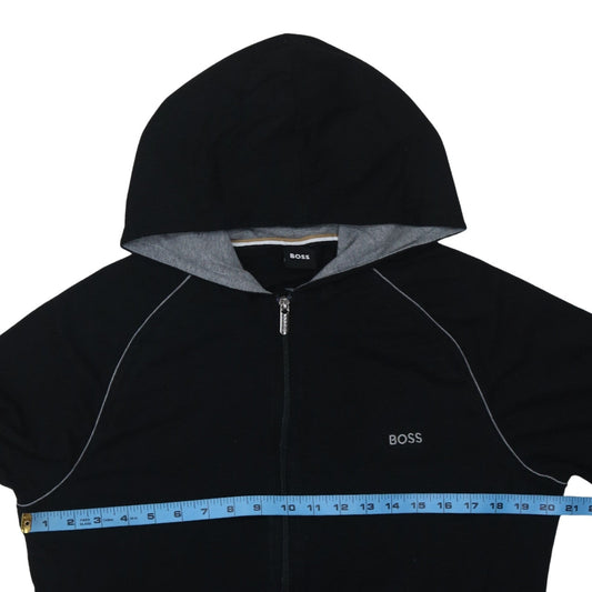 Mens UK Size M Boss Black Full Zip Hoodie