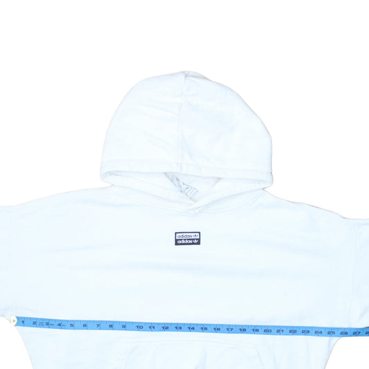 Womens UK Size 12 adidas White Pullover Hoodie