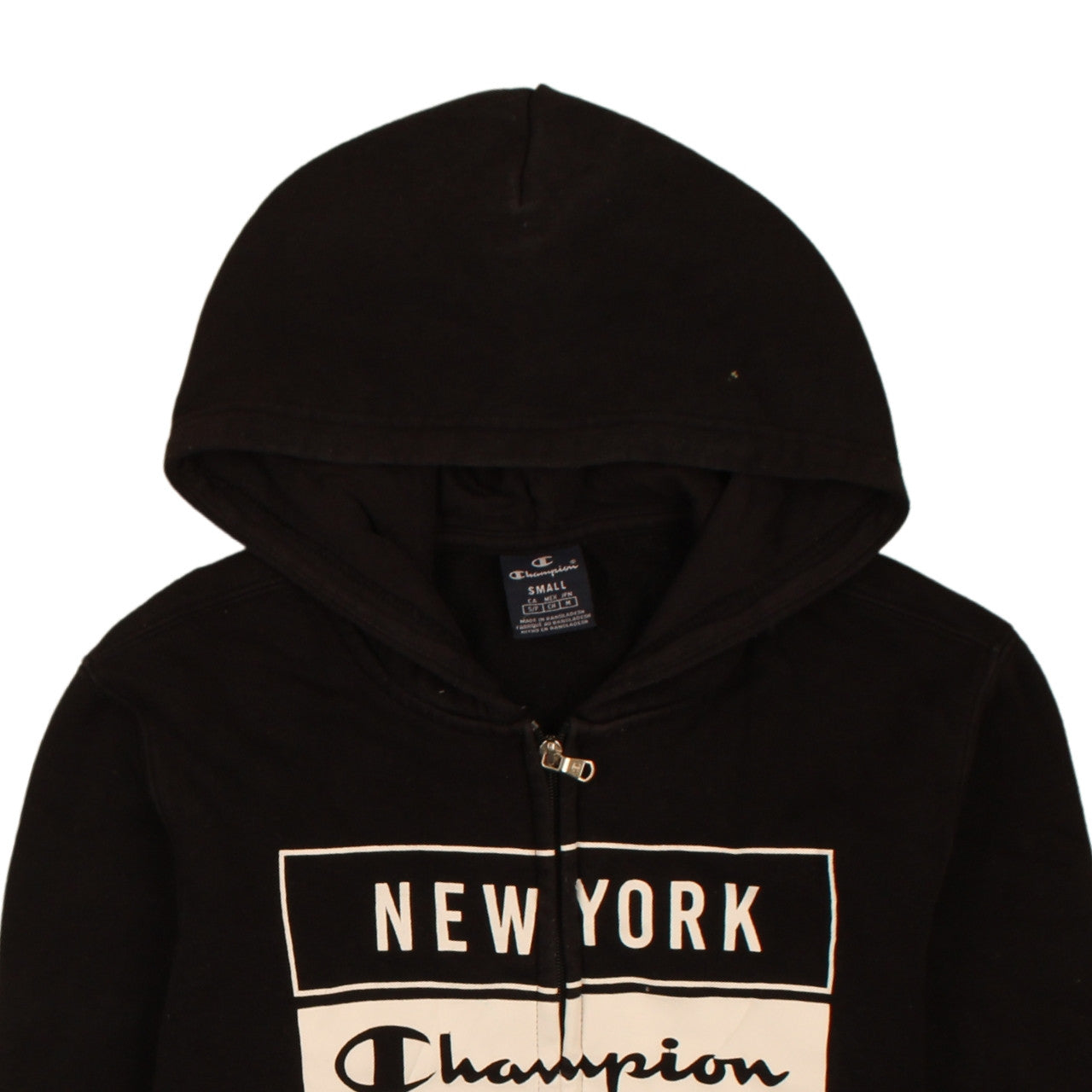 Mens UK Size S Champion Black Full Zip Hoodie