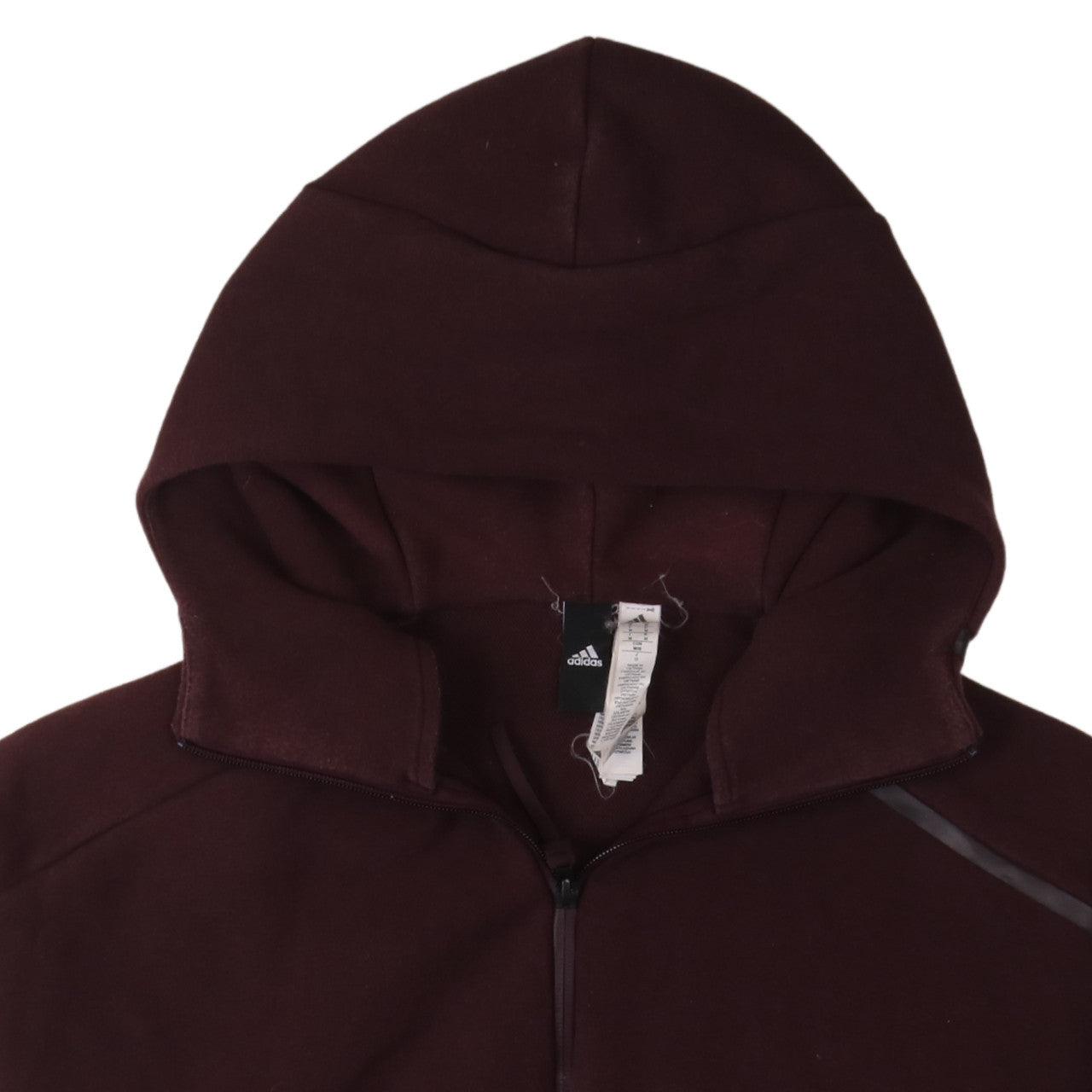 Mens UK Size M adidas Brown Full Zip Hoodie