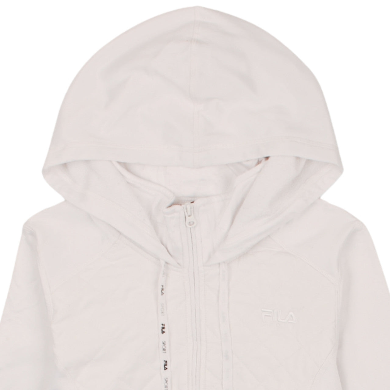 Womens UK Size L FILA White Full Zip Hoodie