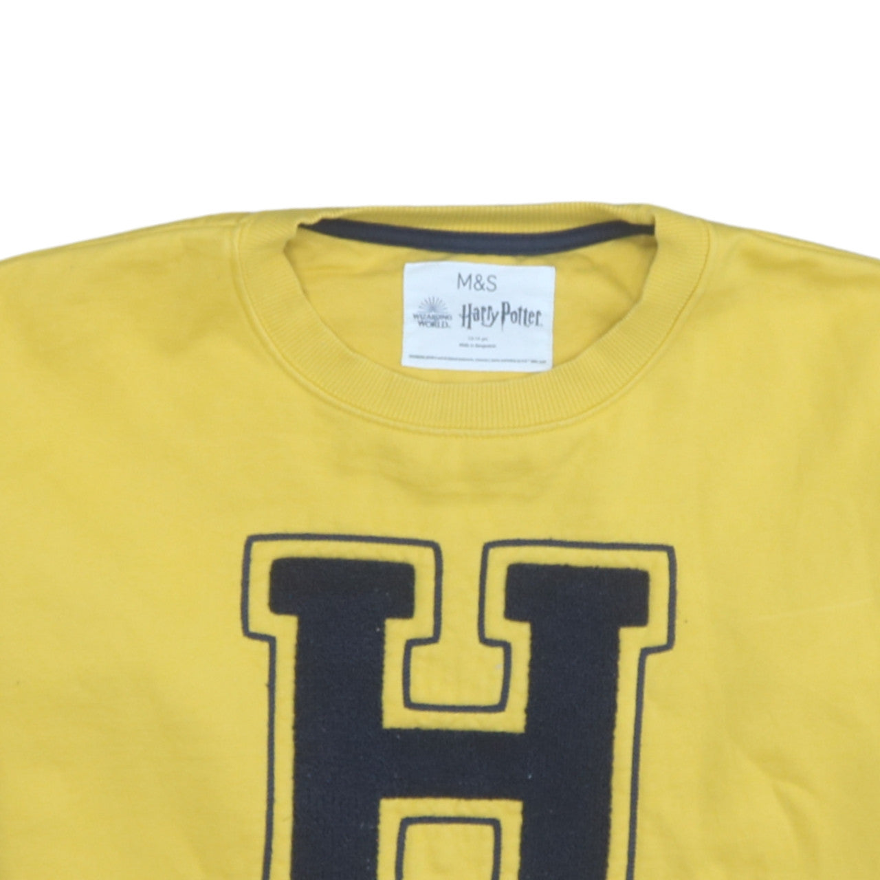 Marks and Spencer Girls Yellow Hufflepuff Sweatshirt 13-14 Years Crew Neck