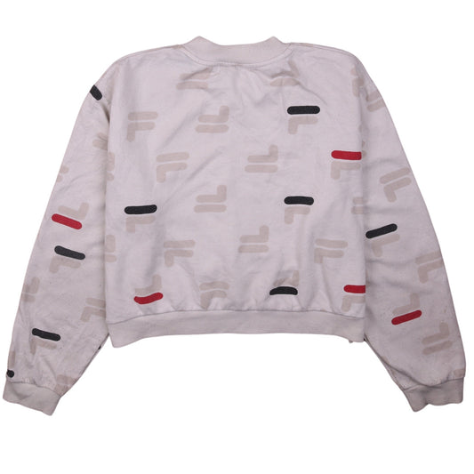Womens UK Size XL FILA Beige Pullover Sweatshirt