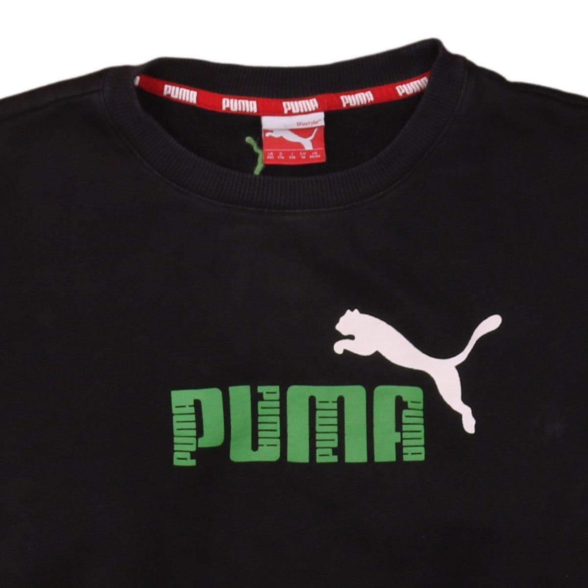 Mens UK Size M PUMA Black Pullover Sweatshirt