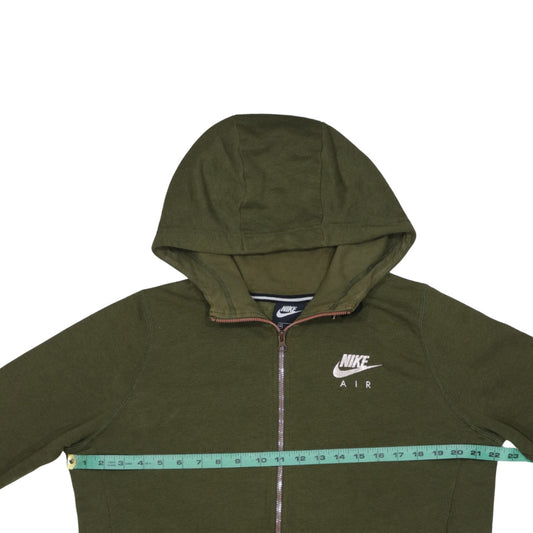 Womens UK Size M Nike Green Full Zip Hoodie