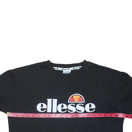 Womens UK Size 14 ellesse Black Pullover Sweatshirt