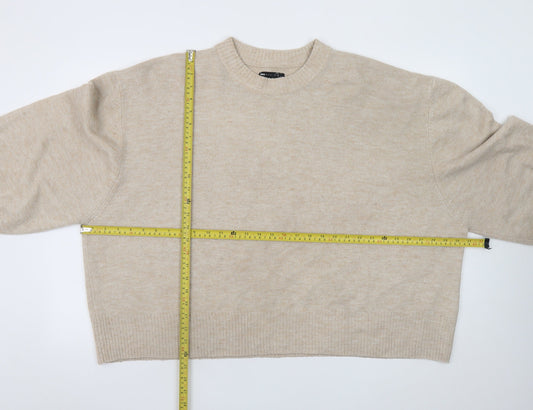 ASOS Women’s Beige Crew Neck Pullover Jumper Size 22 Relaxed Fit