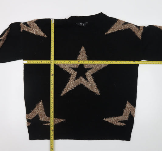 Womens UK Size 18-20 LTS Black Pullover Jumper