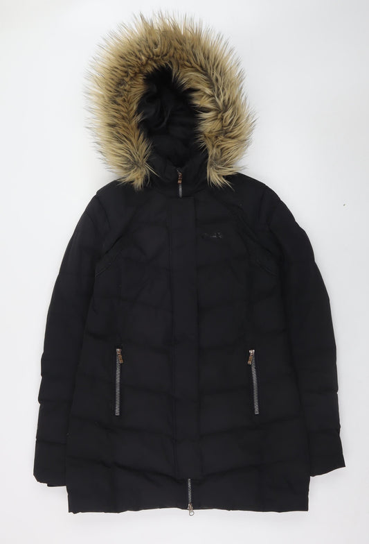 Womens UK Size 8 Mountain Warehouse Black Puffer Jacket