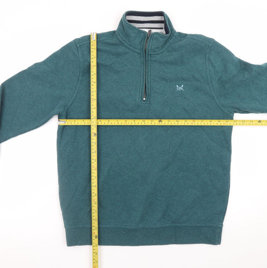 Mens UK Size M Crew Clothing Company Green Pullover Sweatshirt