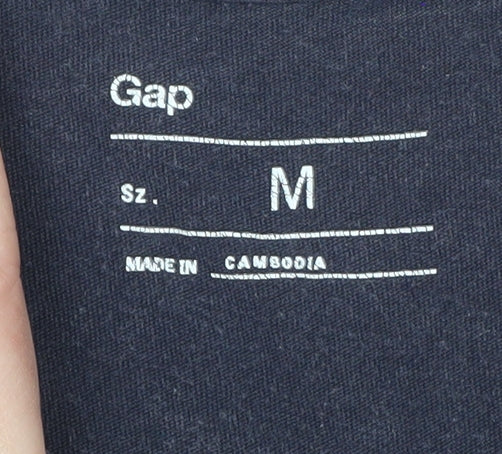 GAP Men's Black Logo Cotton Crew Neck Short Sleeve T-Shirt Size M
