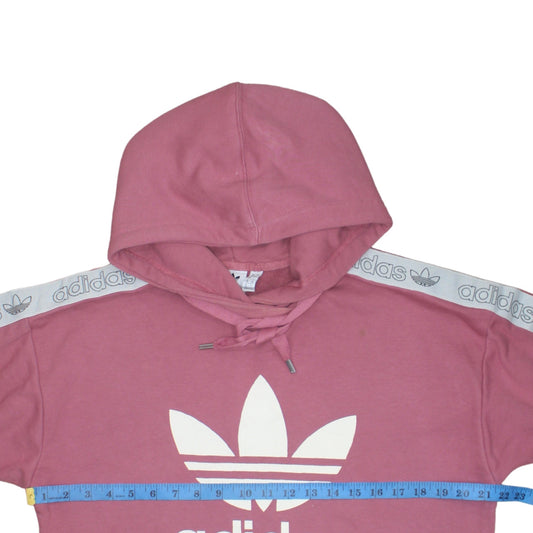 Womens UK Size 12 adidas Pink Pullover Hoodie