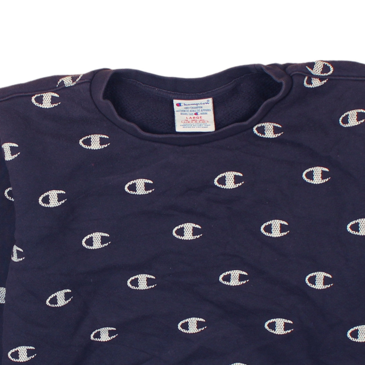 Womens UK Size L Champion Blue Pullover Sweatshirt