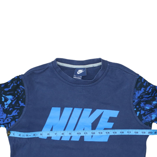 Womens UK Size S Nike Blue Pullover Sweatshirt