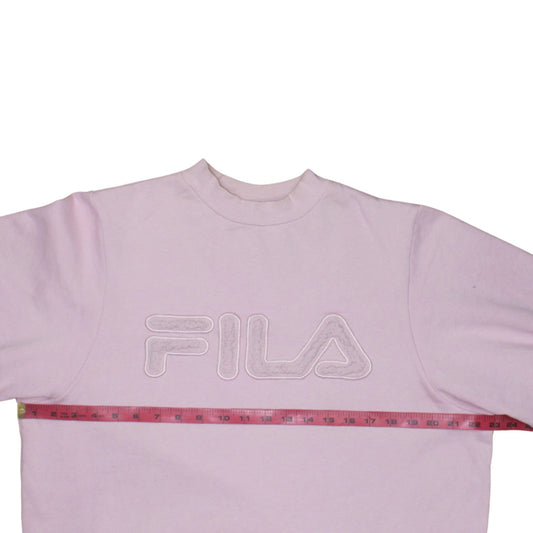 Womens UK Size XL FILA Pink Pullover Sweatshirt