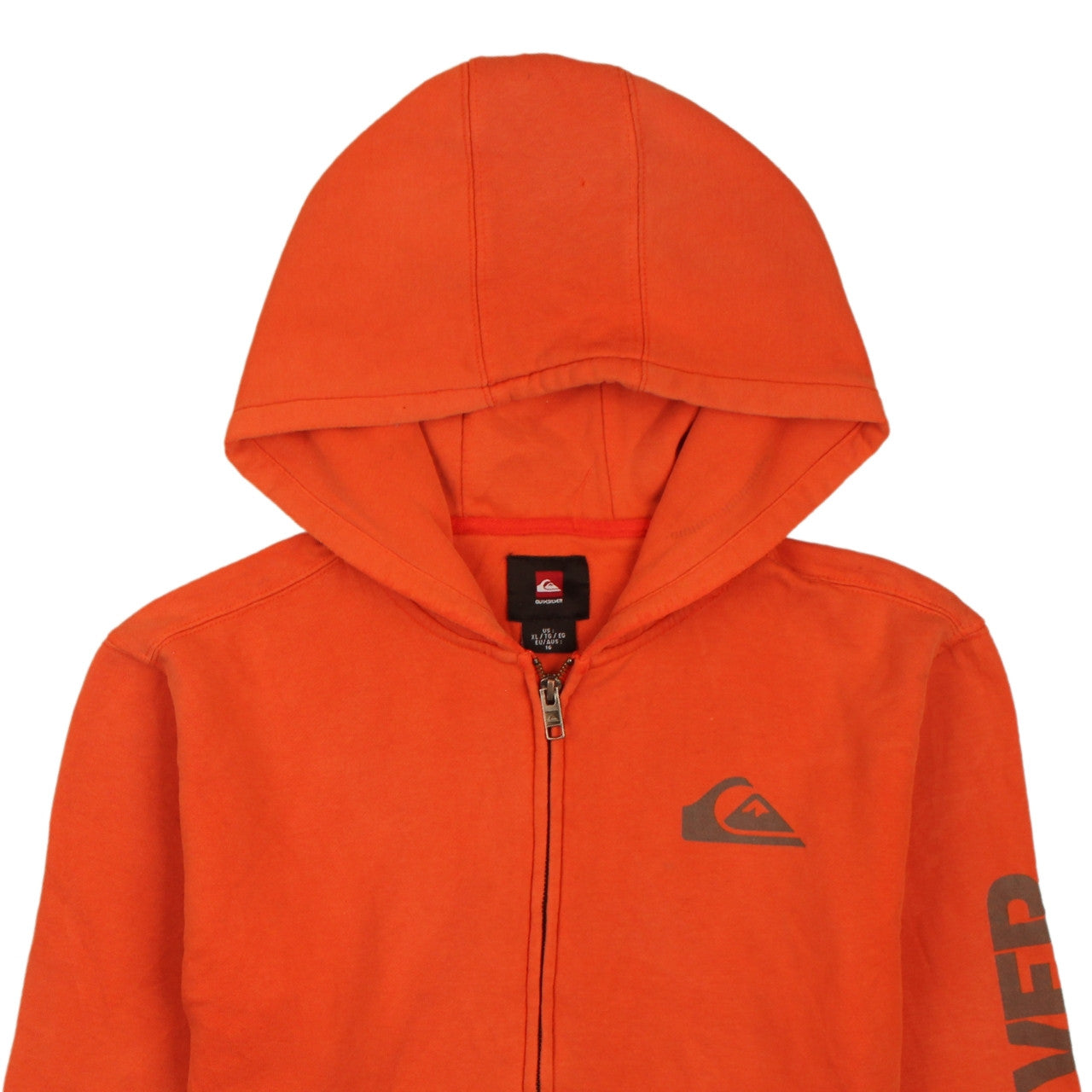 Teens UK Size XL Quiksilver Orange Full Zip Hoodie