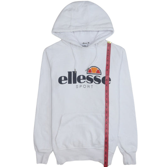 Womens UK Size 10 ellesse White Pullover Hoodie