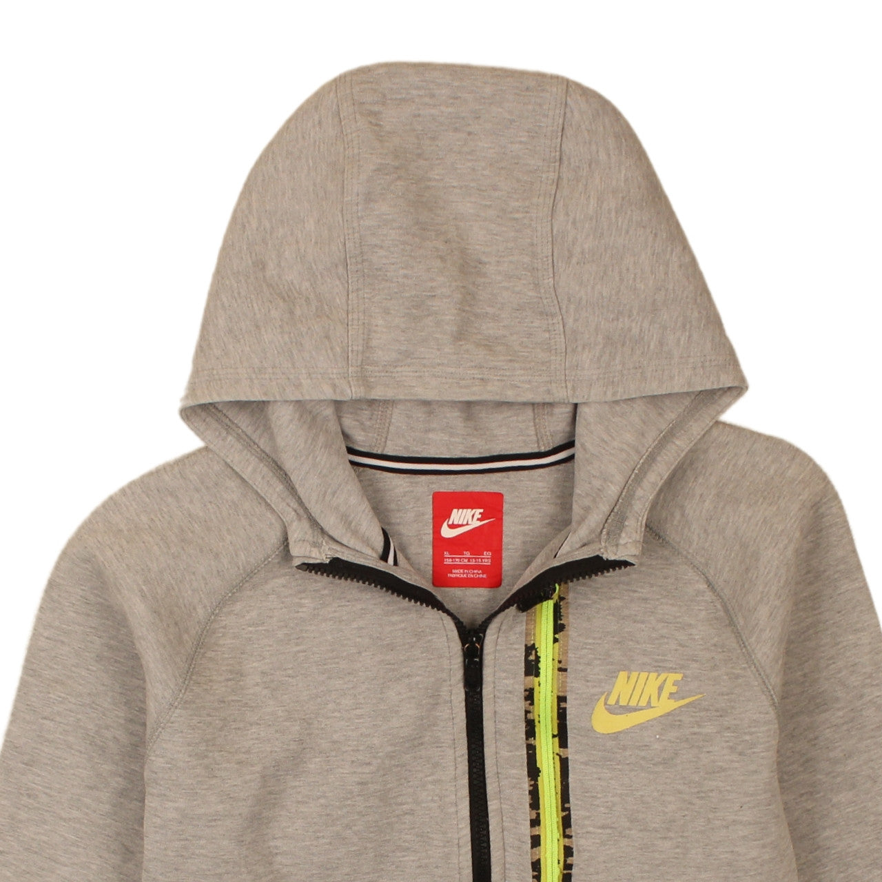 Nike Boys Grey Full Zip Hoodie XL 13-15 Years Hooded Sweatshirt