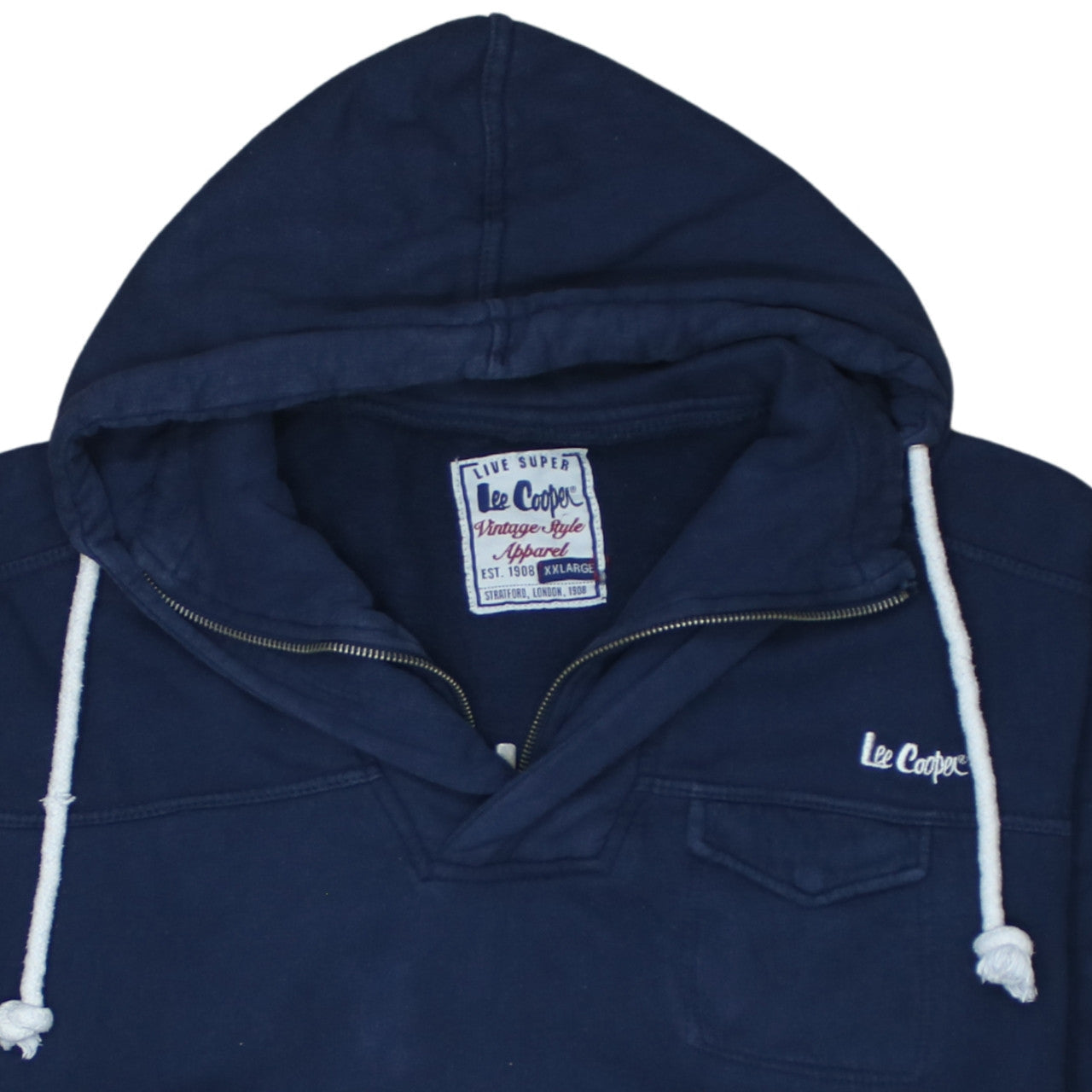 Mens UK Size XL Lee Cooper Blue Pullover Hoodie
