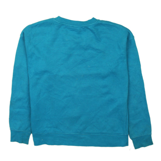 Womens UK Size 2XS Disney Blue Pullover Sweatshirt