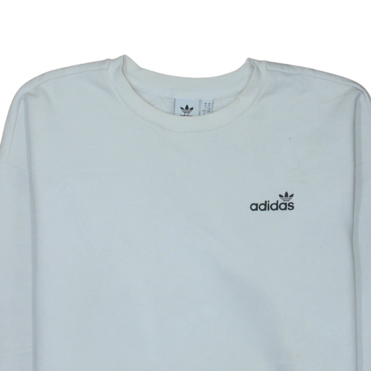 Womens UK Size 14 adidas White Pullover Sweatshirt
