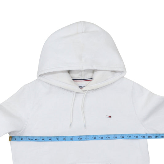 Mens UK Size S Tommy Jeans White Pullover Hoodie